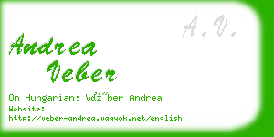 andrea veber business card